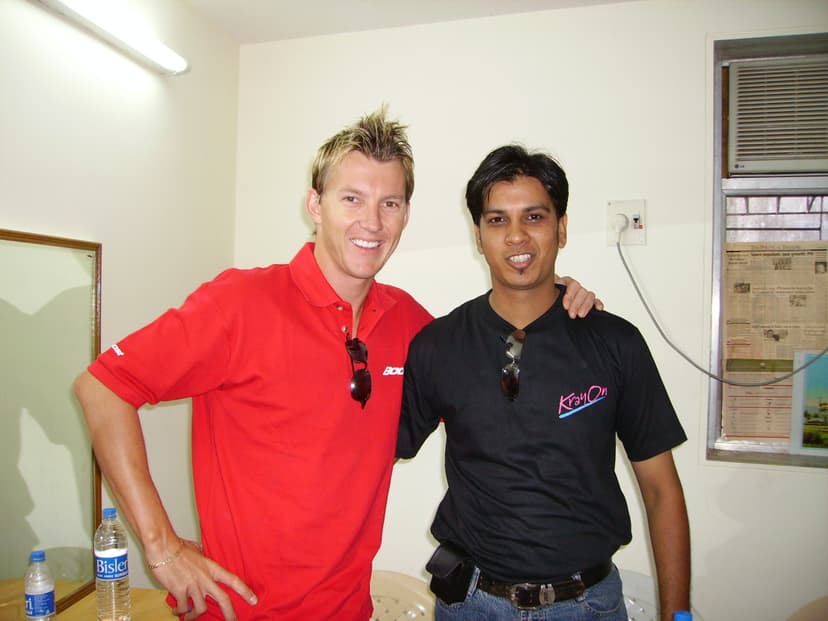 With Brett Lee