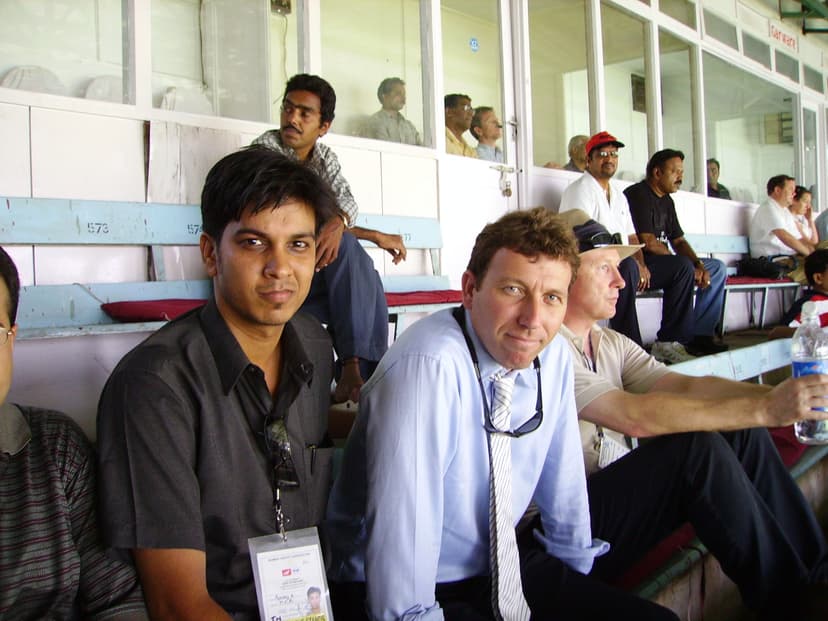 With Mike Atherton