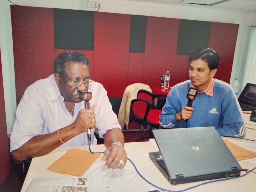 With Sir Viv Richards